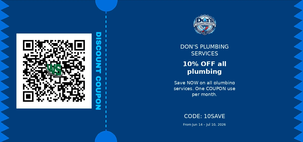 10% OFF all plumbing services
